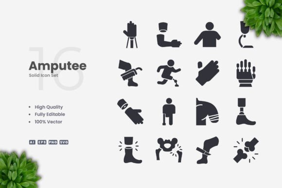 Amputee Solid Icons Review
