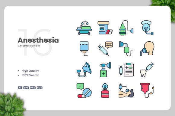 Anesthesia Color Icons