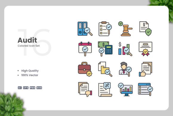 Audit Color Icons: Graphics for Local Business Branding