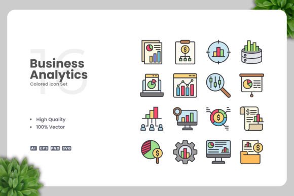 Business Analytics Color Icons: Graphics and Icons for Modern Design