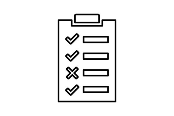 Checklist, Exam, Survey Icon Graphics