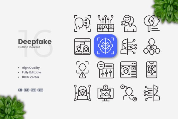 Deepfake Icons: Graphics and Icons for Digital Sellers