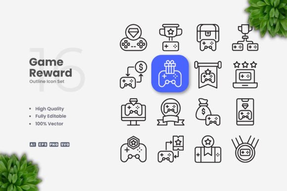 Game Reward Icons: Graphics and Icons for Digital Sellers