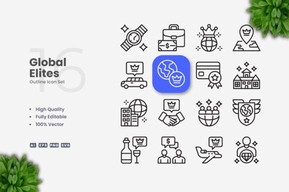 Global Elites Icons: Graphics and Icons for Modern Design