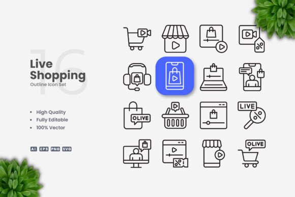 Live Shopping Graphics and Icons