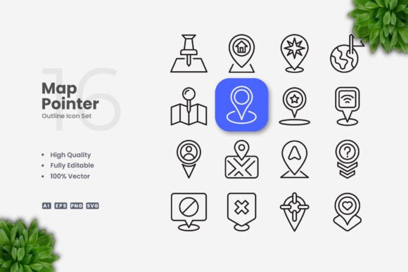 Map Pointer Icons: Graphics for Digital Sellers