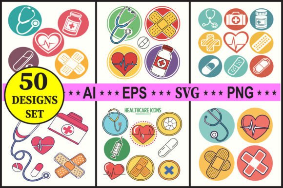 Medical and Healthcare Icon Vector Set
