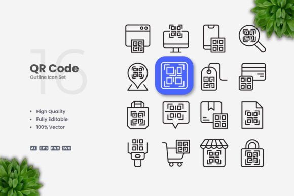 QR Code Icons for Modern Design