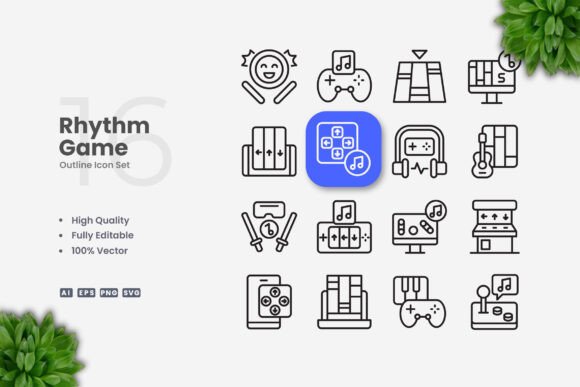 Rhythm Game Icons: Graphics and Icons for Creative Design