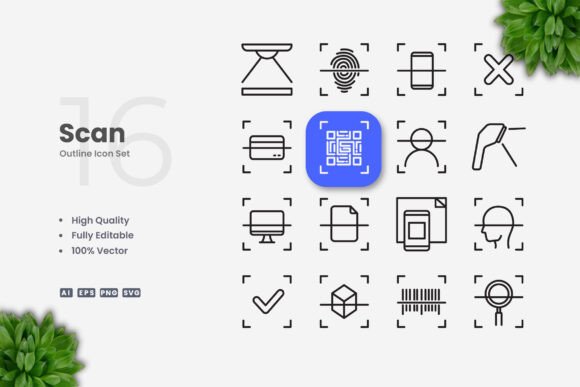 Scan Icons: Clean Graphics for Modern Icons