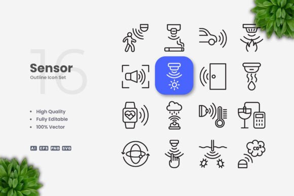 Sensor Icons: Graphics and Icons for Digital Sellers