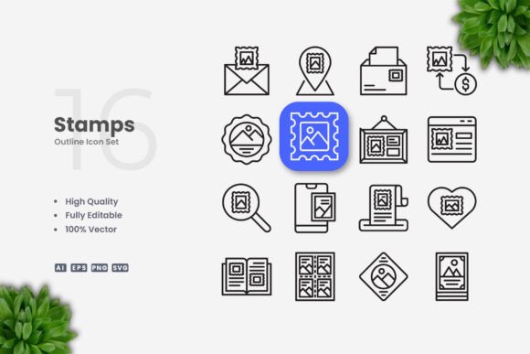 Stamps Icons: Graphics with a Handmade Vibe