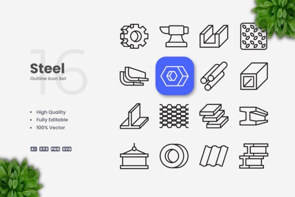 Steel Icons: Graphic Design Asset Review