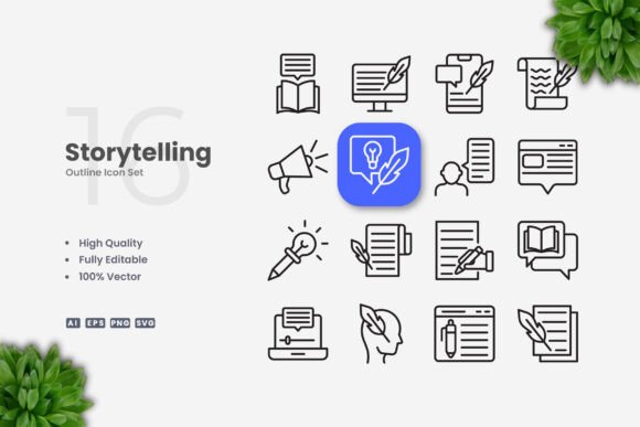 Storytelling Icons: Graphics and Icons for Creative Design
