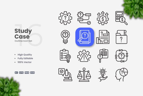 Study Case Icons Review