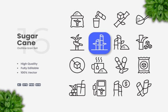 Sugar Cane Icons: Graphics That Deliver