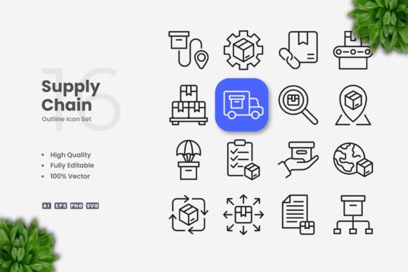 Supply Chain Icons: Graphics and Icons for Local Business