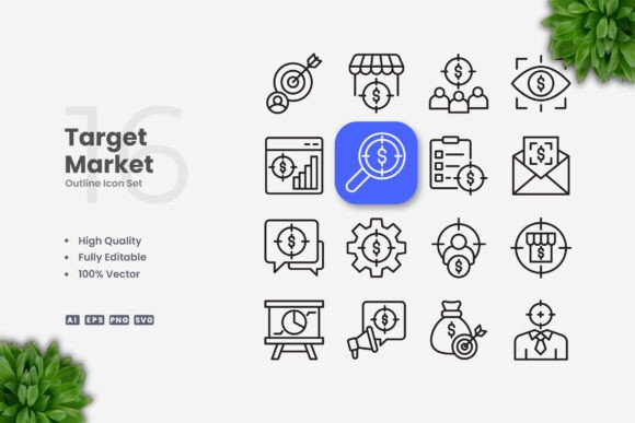 Target Market Icons: Graphics and Icons for Real Projects