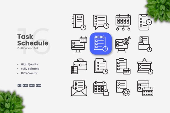 Task Schedule Icons: Graphics and Icons for Real Projects