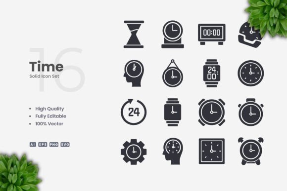 Time Solid Icons Review