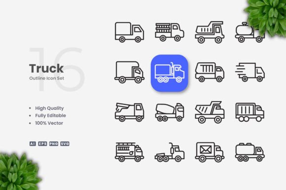 Truck Icons: Graphics and Icons for Real Publishing