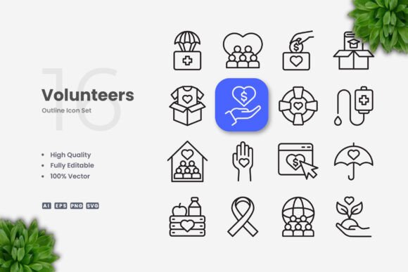Volunteers Icons: Graphics and Icons for Real Projects