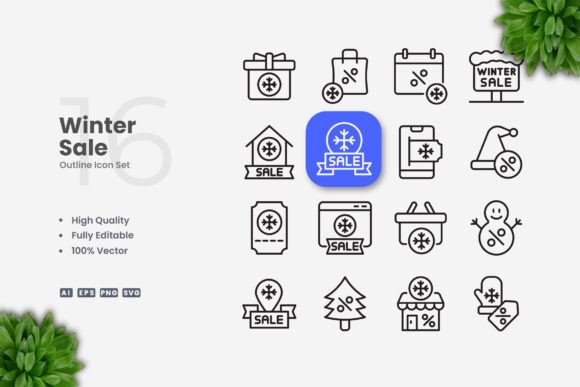 Winter Sale Icons Graphics