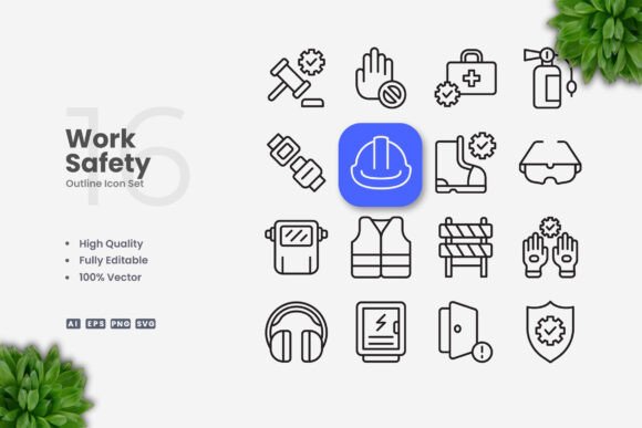 Work Safety Icons: Graphics and Icons for Branding